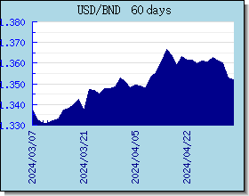 BND विनिमय दरों चार्ट और ग्राफ